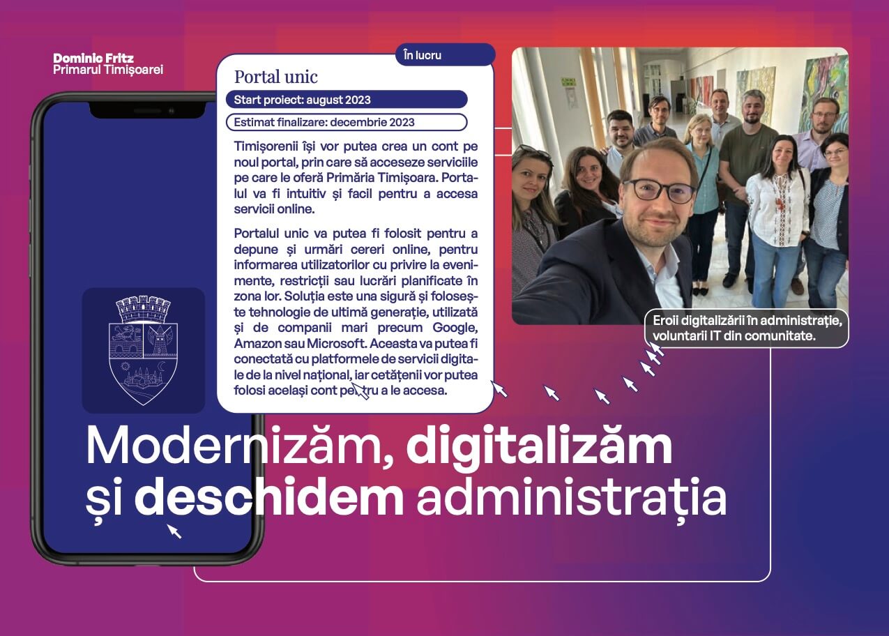 Modernizăm digitalizăm deschidem administrația din Timisoara